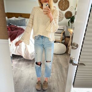 Billabong Cozy Love Cream Sweater (Bell Sleeve)